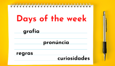 Vocabulário: Dias da semana em inglês